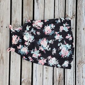 Taylor & Sage Gray Pink Floral High Neck Tank Top Small